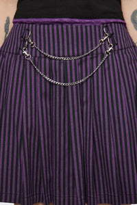 Dangerfield - Spectre Pinstripe Skirt - purple
