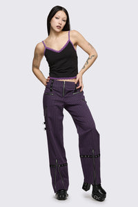 Dangerfield - Spectre Pinstripe Pant - purple