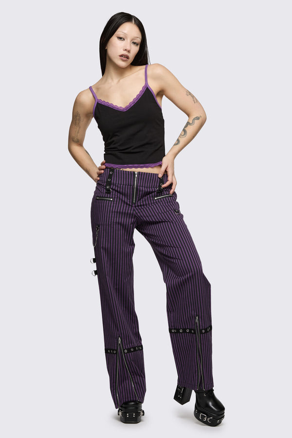 Dangerfield - Spectre Pinstripe Pant - purple