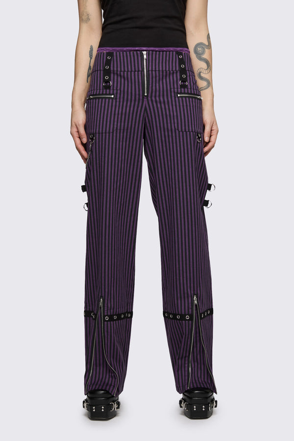 Dangerfield - Spectre Pinstripe Pant - purple