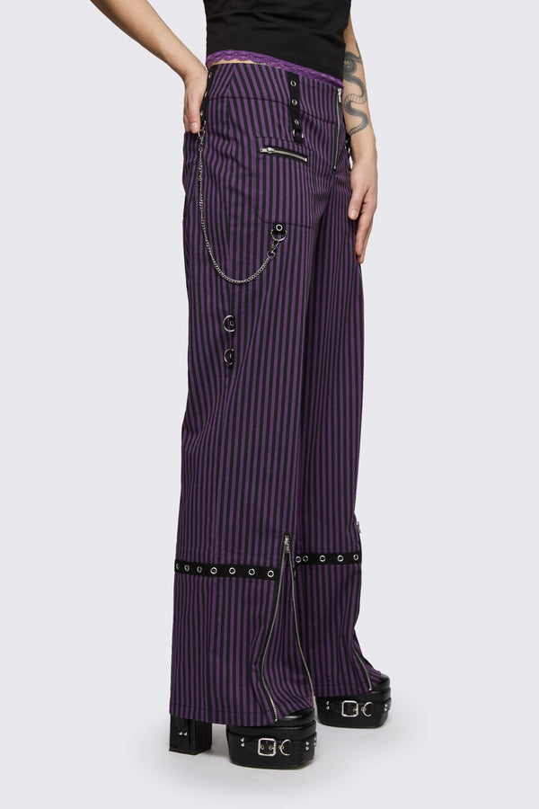 Dangerfield - Spectre Pinstripe Pant - purple