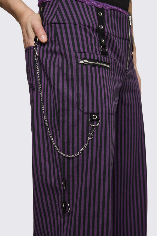 Dangerfield - Spectre Pinstripe Pant - purple