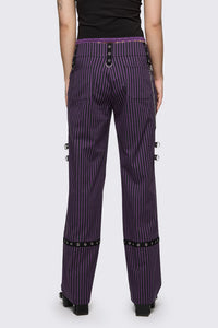 Dangerfield - Spectre Pinstripe Pant - purple