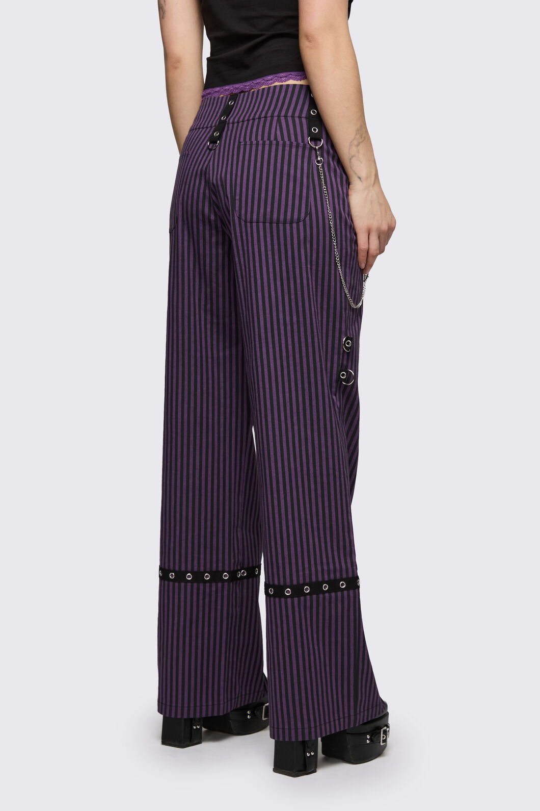 Dangerfield - Spectre Pinstripe Pant - purple