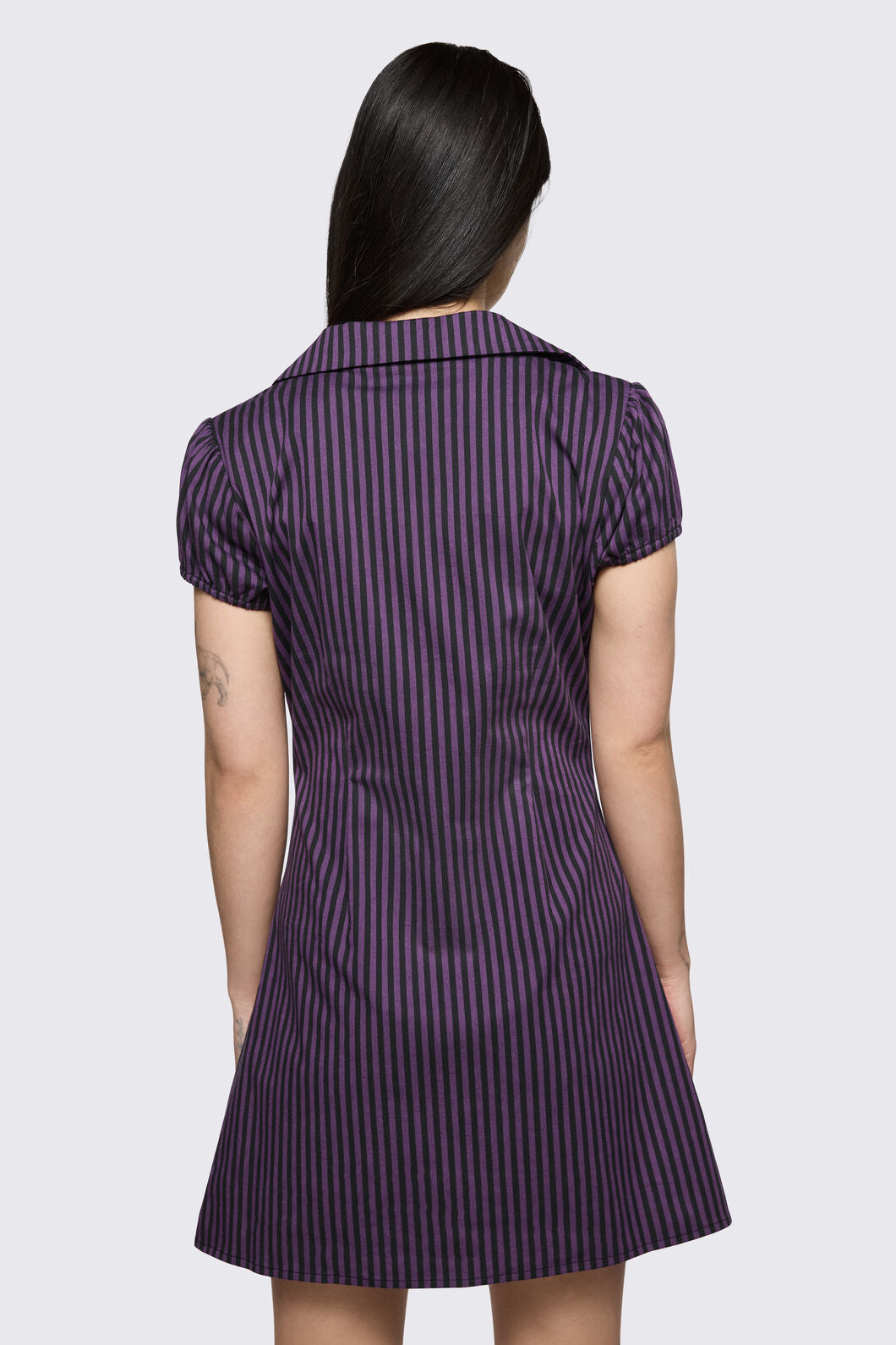 Dangerfield - Spectre Pinstripe Dress - purple