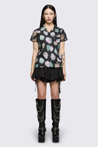 Dangerfield - Ghouls Printed Blouse - black