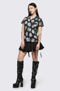 Dangerfield - Ghouls Printed Blouse - black
