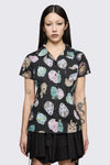 Dangerfield - Ghouls Printed Blouse - black