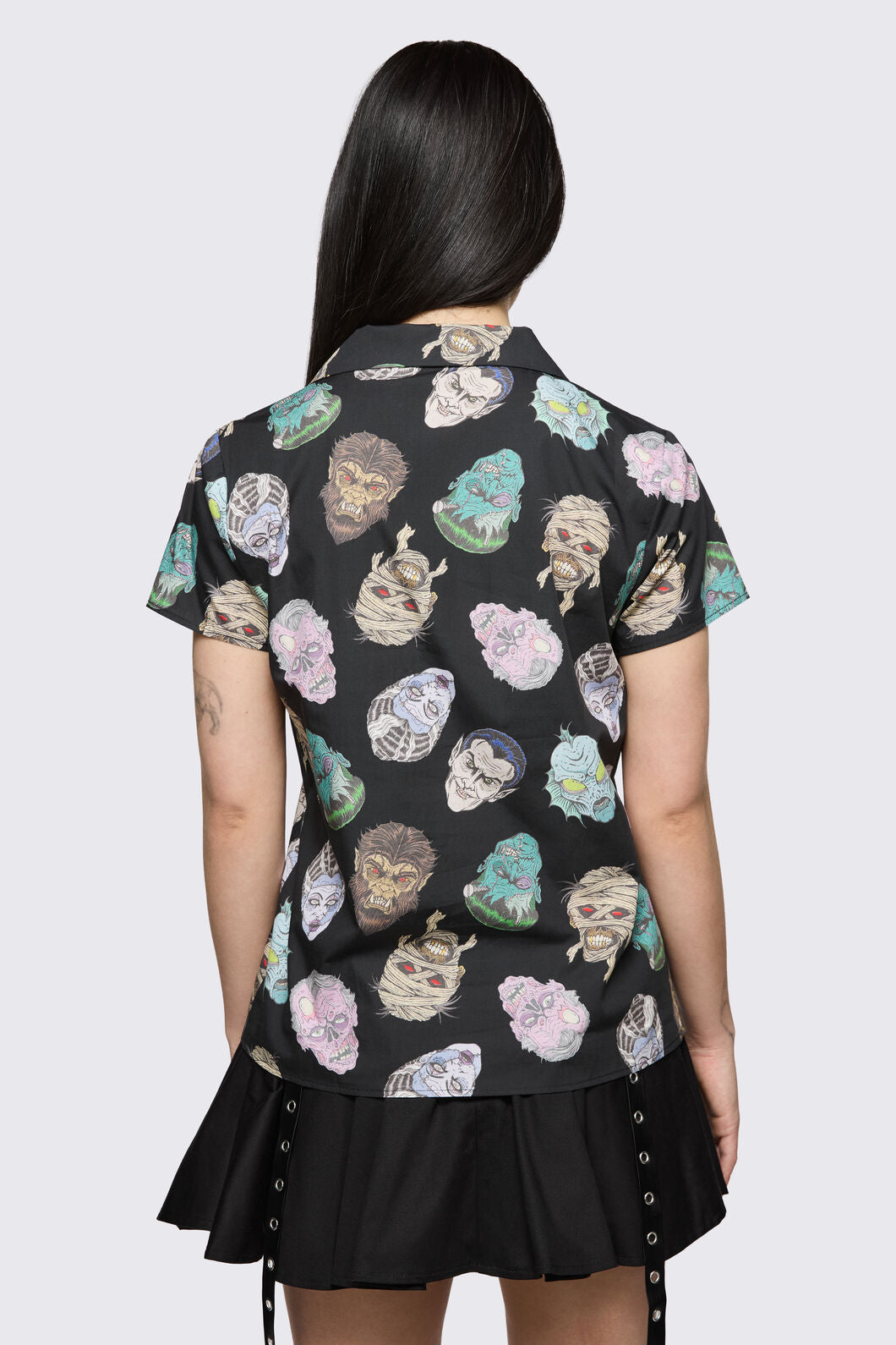 Dangerfield - Ghouls Printed Blouse - black