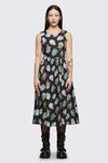 Dangerfield - Ghouls Printed Midi Dress - black