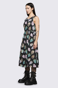 Dangerfield - Ghouls Printed Midi Dress - black
