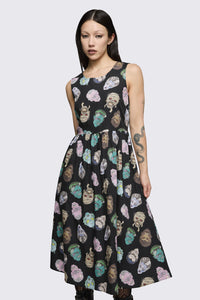 Dangerfield - Ghouls Printed Midi Dress - black
