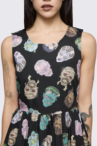 Dangerfield - Ghouls Printed Midi Dress - black