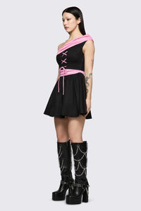 Dangerfield - Broken Rollercoaster Mini Dress - black-pink