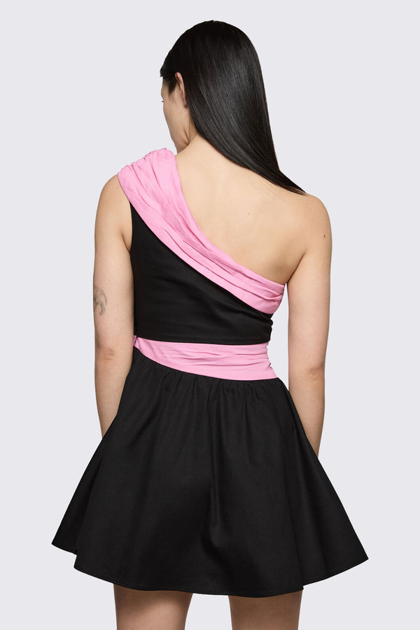 Dangerfield - Broken Rollercoaster Mini Dress - black-pink