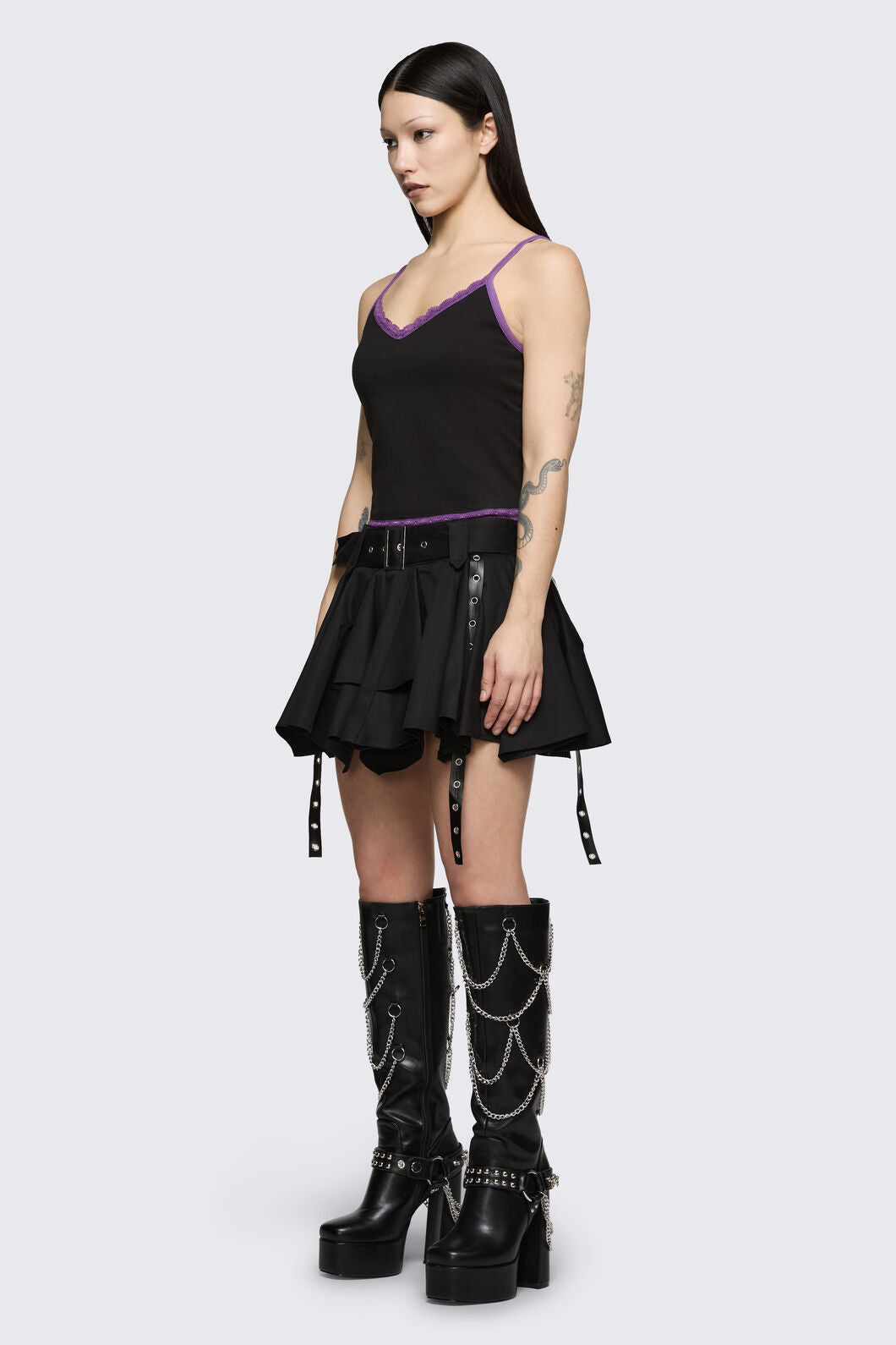 Dangerfield - Round & Round Skort - black