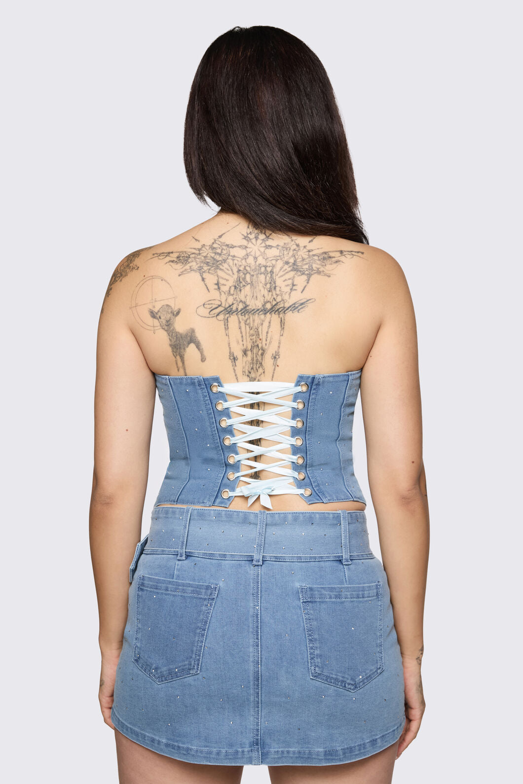 Dangerfield - Broken Rollercoaster Denim Corset - blue