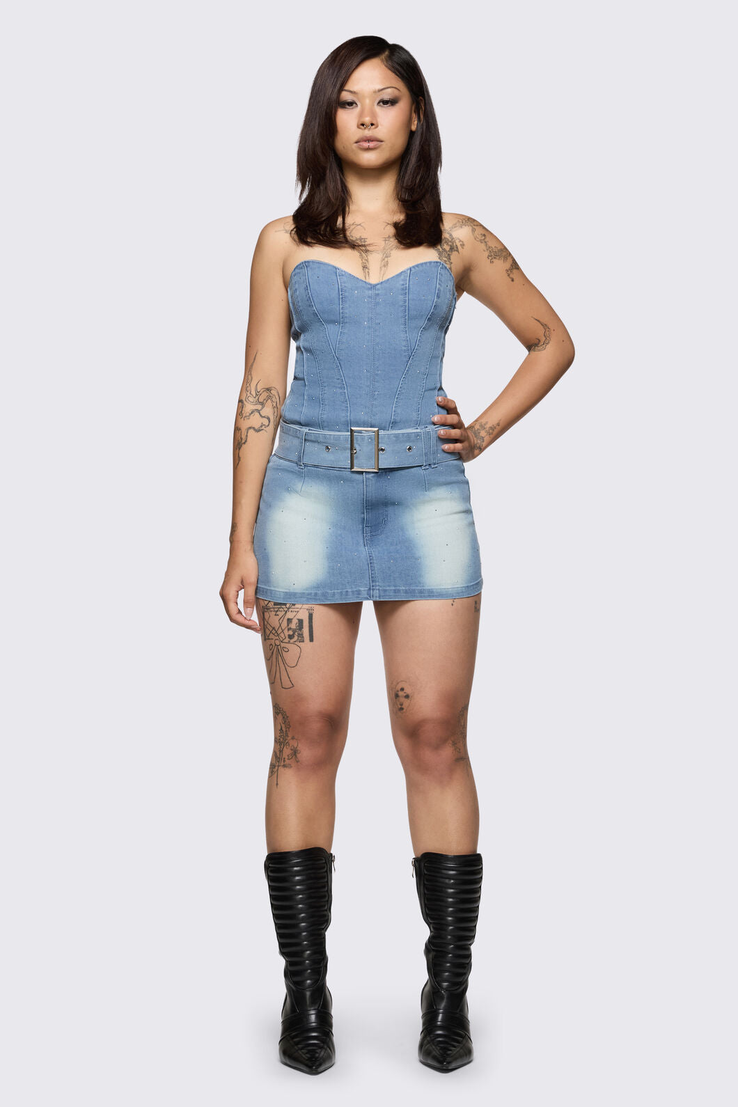 Dangerfield - Broken Rollercoaster Micro Skort - blue