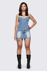 Dangerfield - Broken Rollercoaster Micro Skort - blue