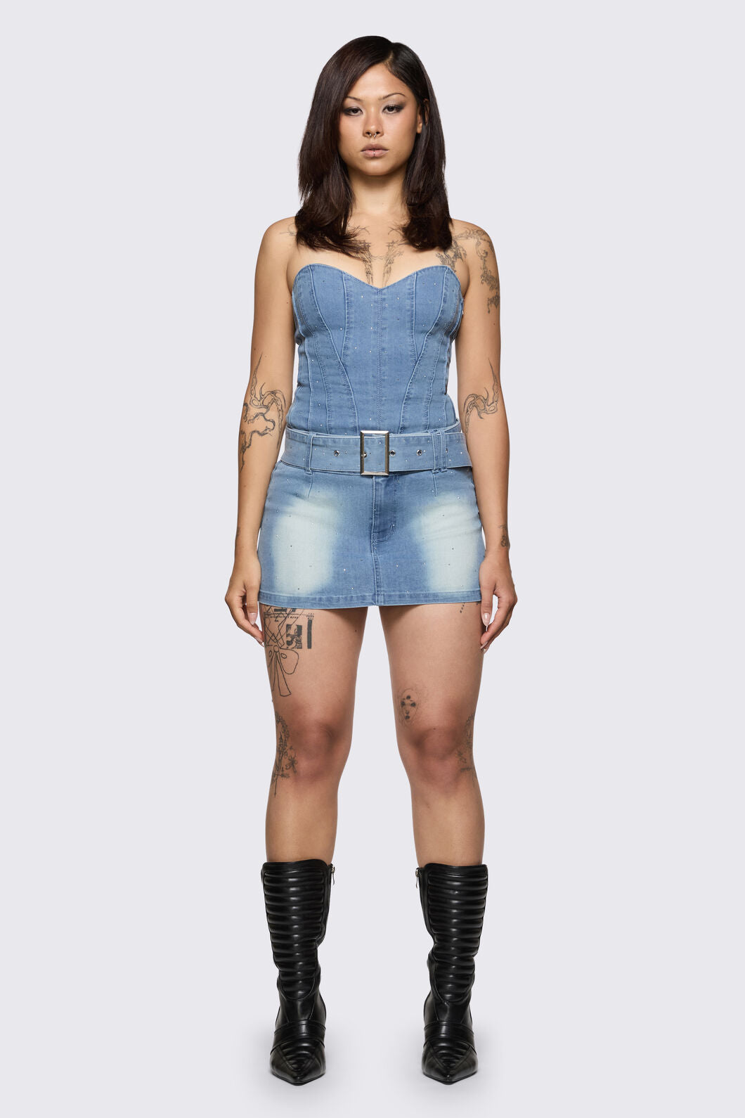 Dangerfield - Broken Rollercoaster Micro Skort - blue