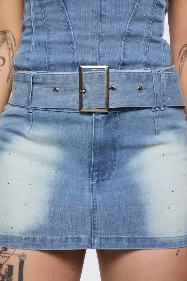 Dangerfield - Broken Rollercoaster Micro Skort - blue