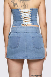 Dangerfield - Broken Rollercoaster Micro Skort - blue