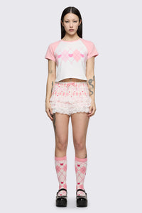 Dangerfield - Merry Go Round Recipe Tee - pink-cream