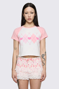Dangerfield - Merry Go Round Recipe Tee - pink-cream