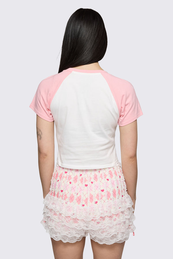 Dangerfield - Merry Go Round Recipe Tee - pink-cream