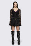 Dangerfield - Round & Round Lace Cardigan - black