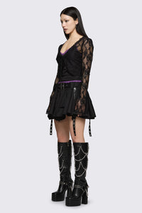 Dangerfield - Round & Round Lace Cardigan - black