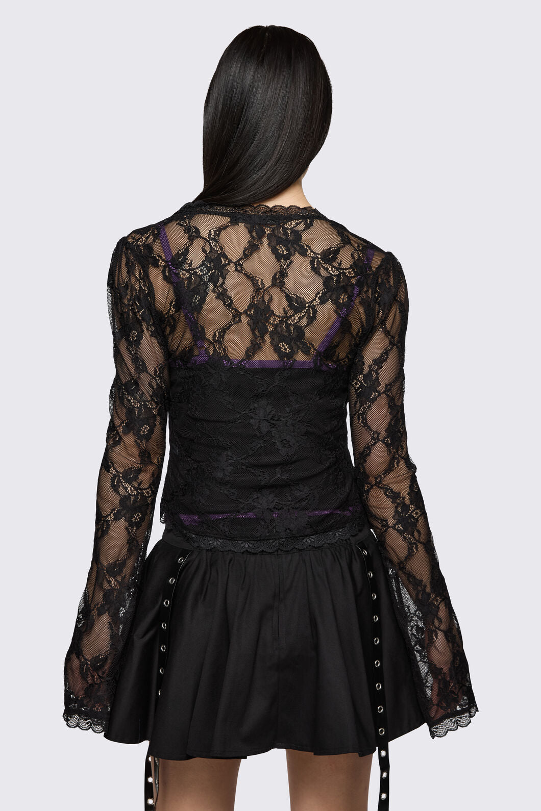 Dangerfield - Round & Round Lace Cardigan - black