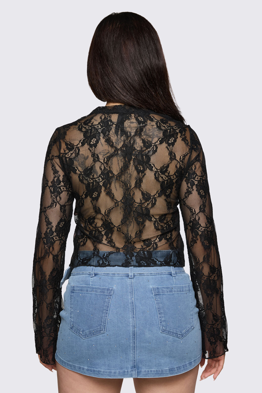 Dangerfield - Broken Rollercoaster Lace Top - black-pink