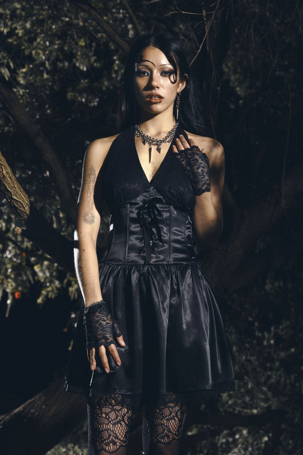 Dangerfield - Round & Round Lace Layer Formal Dress - black