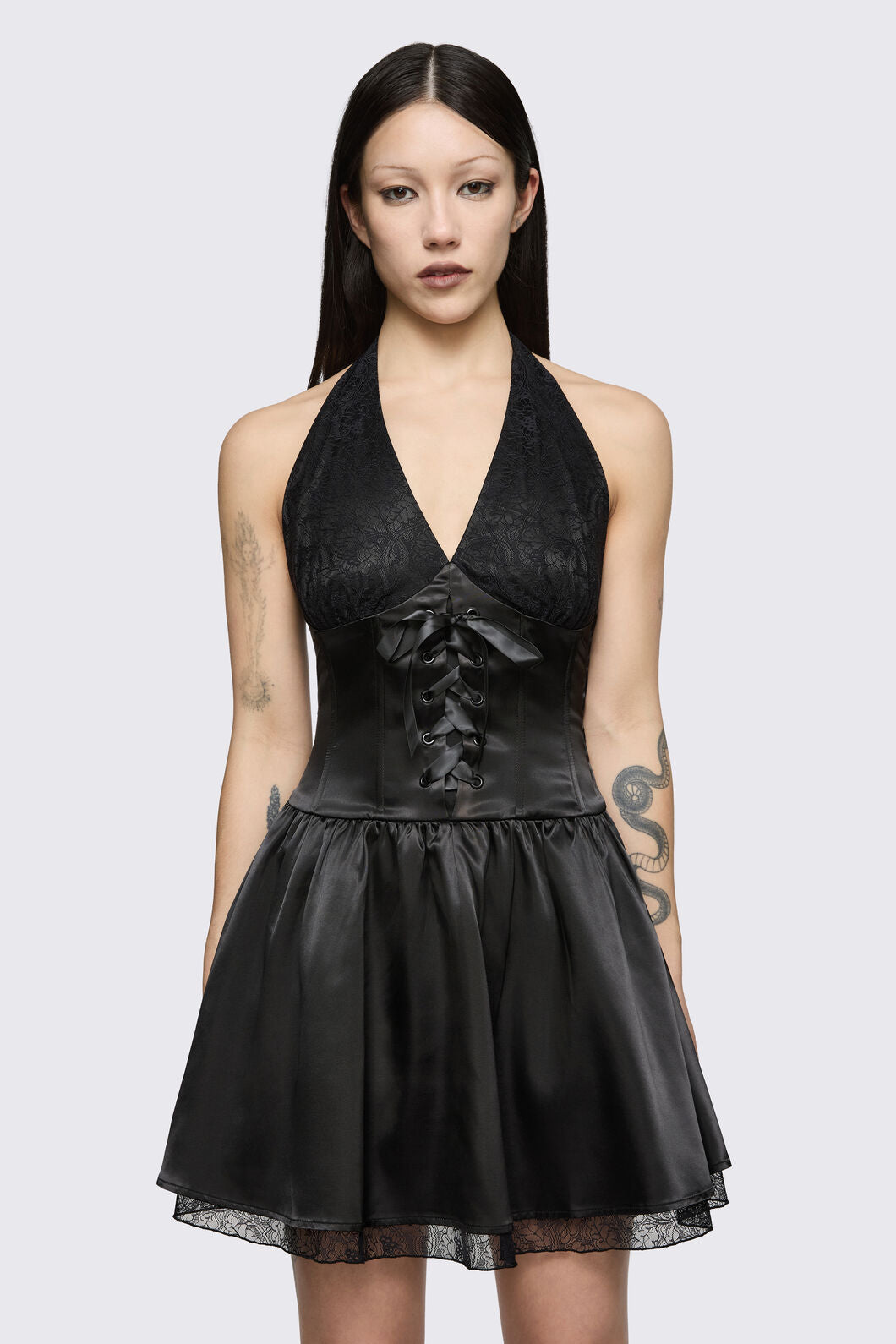 Dangerfield - Round & Round Lace Layer Formal Dress - black
