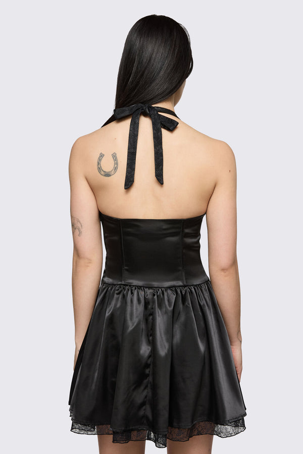 Dangerfield - Round & Round Lace Layer Formal Dress - black