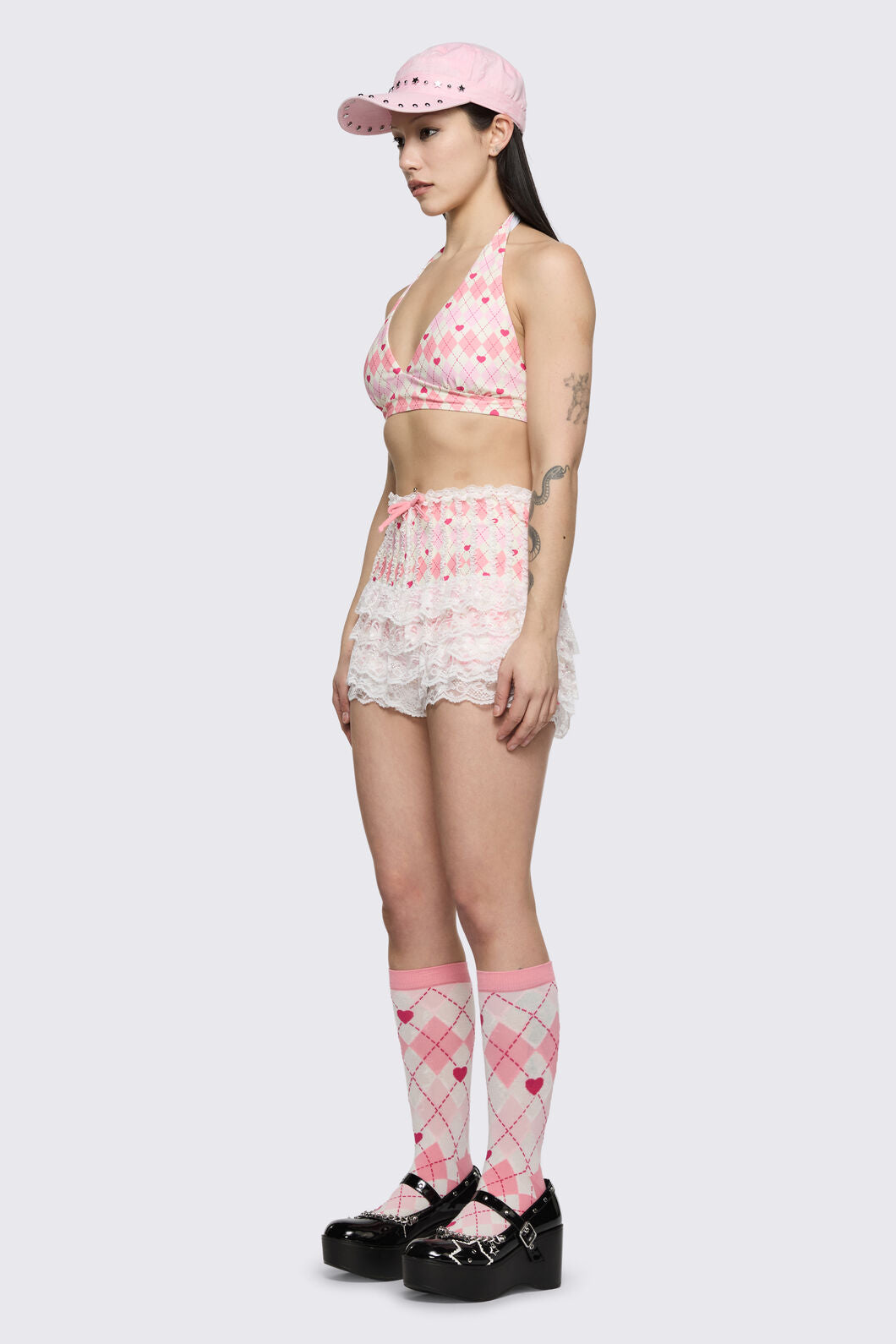 Dangerfield - Broken Rollercoaster Bikini Top - pink-cream
