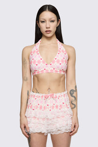Dangerfield - Broken Rollercoaster Bikini Top - pink-cream