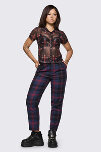 Dangerfield - Subreligion Mesh Shirt - black-red