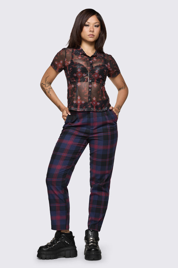 Dangerfield - Subreligion Mesh Shirt - black-red