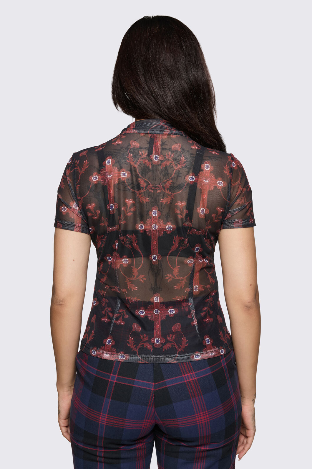 Dangerfield - Subreligion Mesh Shirt - black-red