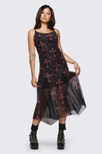 Dangerfield - Subreligion Godet Dress - black-red