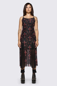 Dangerfield - Subreligion Godet Dress - black-red