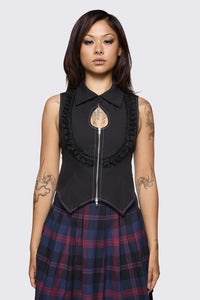 Dangerfield - Century Keyhole Top - black