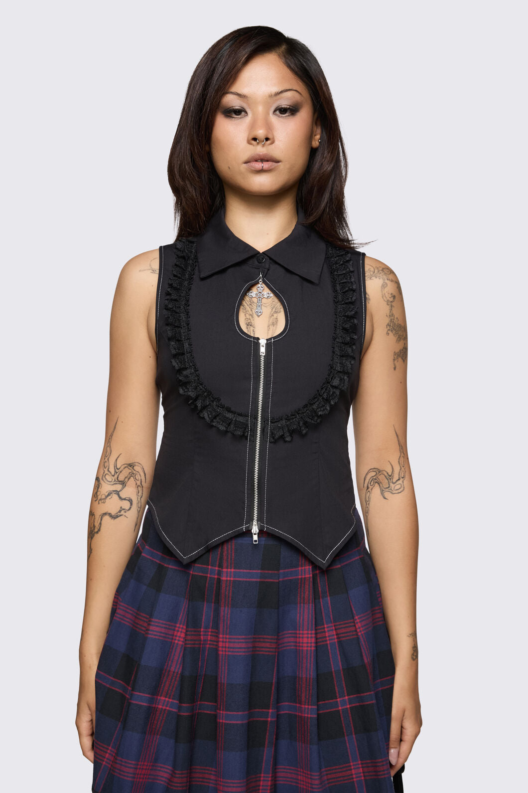 Dangerfield - Century Keyhole Top - black