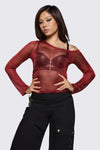 Dangerfield - Conquer Mesh Top - red