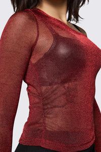 Dangerfield - Conquer Mesh Top - red