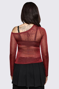 Dangerfield - Conquer Mesh Top - red