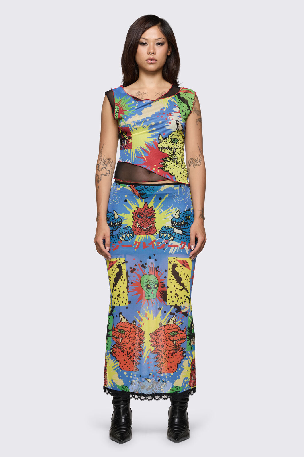 Dangerfield - The Giant Mesh Top - multi