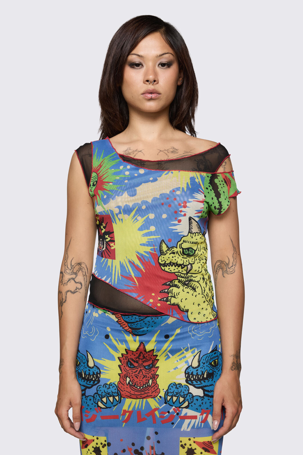 Dangerfield - The Giant Mesh Top - multi
